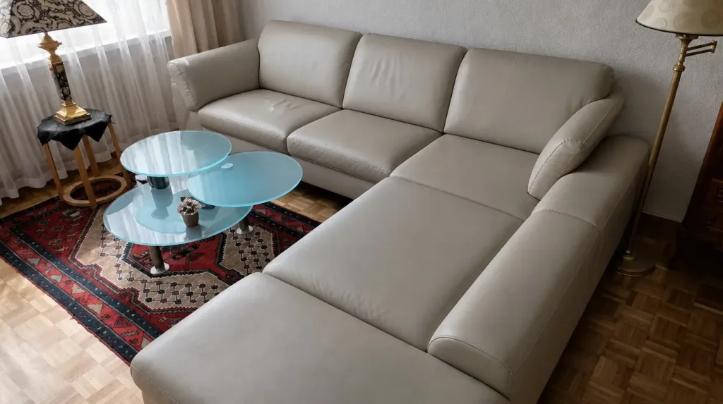 Ledersofa nach der Restauration | Visualisierung | Möbelrestauration Visualisierung: Ledersofa nach der Restauration, Polster restaurieren bei der Egora Polsterei Wetzikon