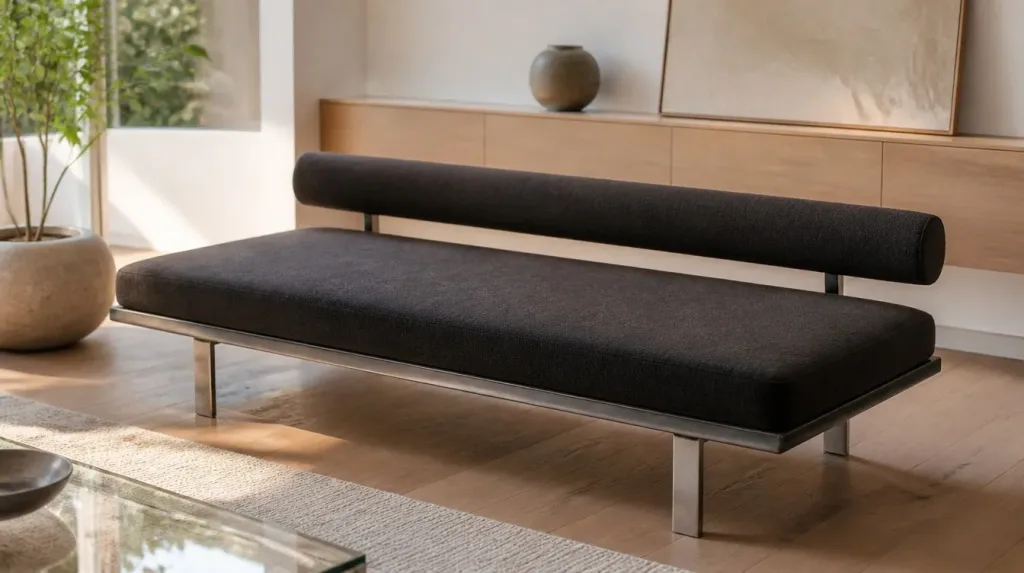 Daybed Lotus nach der Restauration | Visualisierung | Möbelrestauration Visualisierung: Daybed Lotus nach der Restauration, Polster restaurieren bei der Egora Polsterei Wetzikon