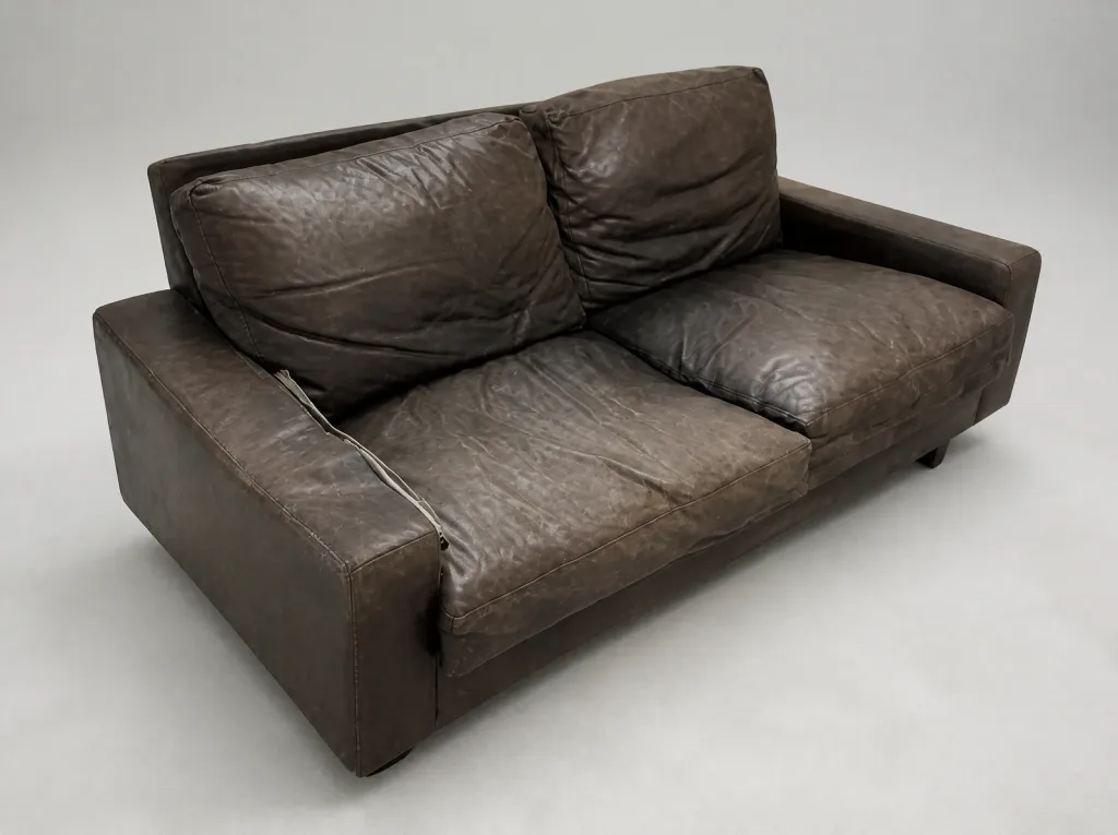 Die vier losen Kissen in ihrer alten Füllung | Ledersofa Sofa neu beziehen Ledersofa Neubezug: Die vier losen Kissen in ihrer alten Füllung