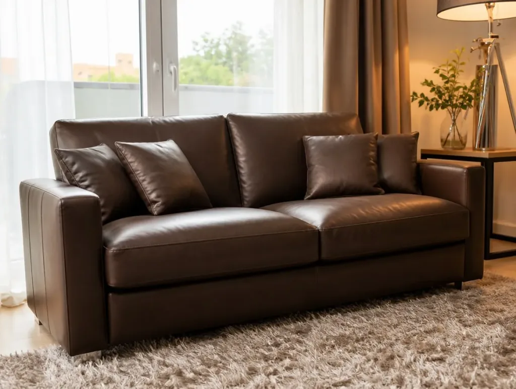 Ledersofa nach dem Neubezug | Visualisierung | Sofa neu beziehen Visualisierung: Ledersofa nach dem Neubezug, Neubezug bei der Egora Polsterei Wetzikon