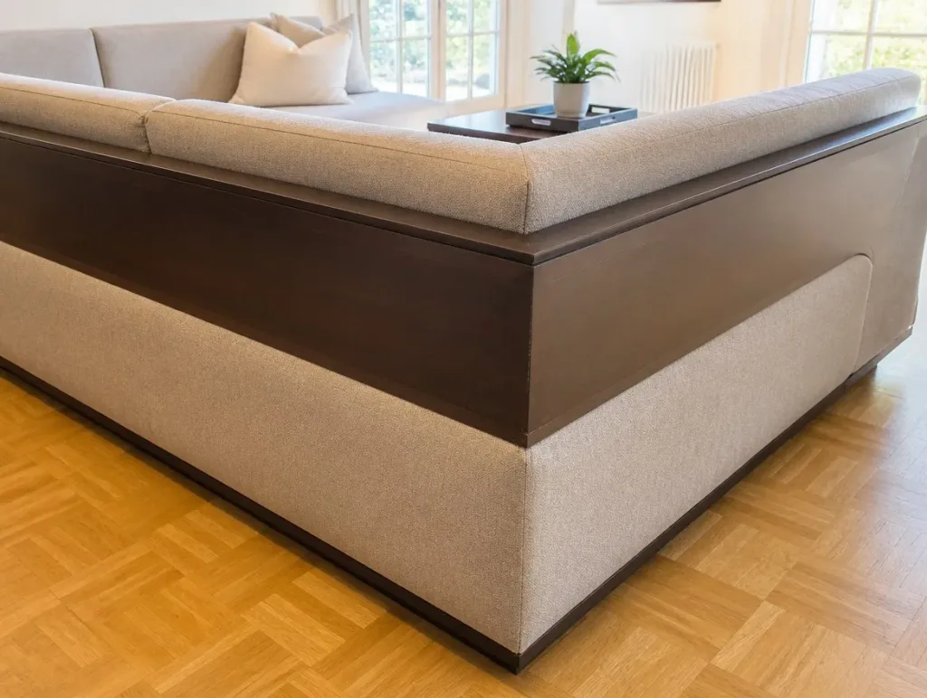 Ecksofa nach dem Neubezug | Visualisierung | Sofa neu beziehen Visualisierung: Ecksofa nach dem Neubezug, Neubezug bei der Egora Polsterei Wetzikon